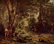 Rehbock im Wald Gustave Courbet